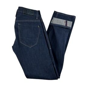 !ITEM Jeans Mens 29x34 Dark Wash 301 Straight Red Line Selvedge Made USA